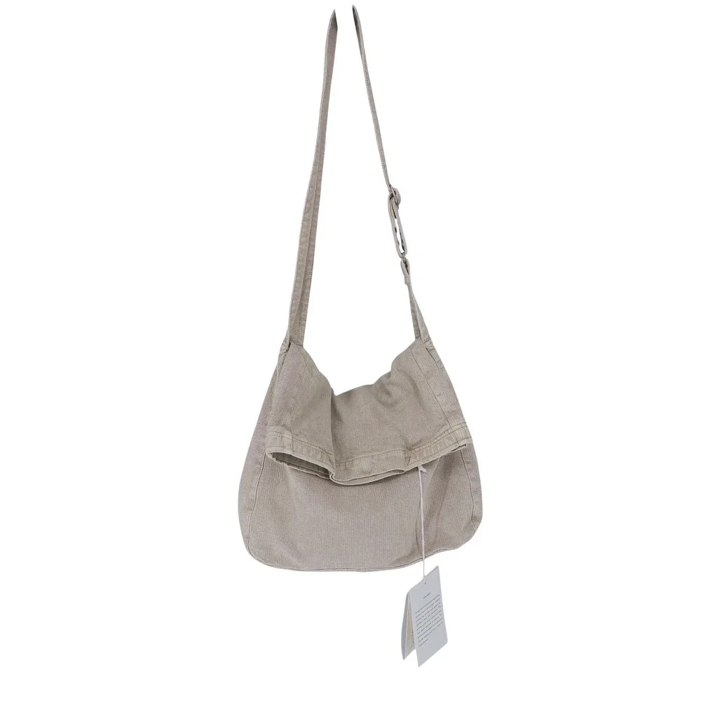 Our Legacy Sling Shoulder Bag Beige Organic Cotton Adjustable Strap NEW